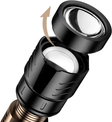 Miniatura 13 de SKYFIRE Linterna recargable de alto lúmen, súper brillante, con zoom, cuatro modos, linterna LED impermeable para camping esencial, emergencias al