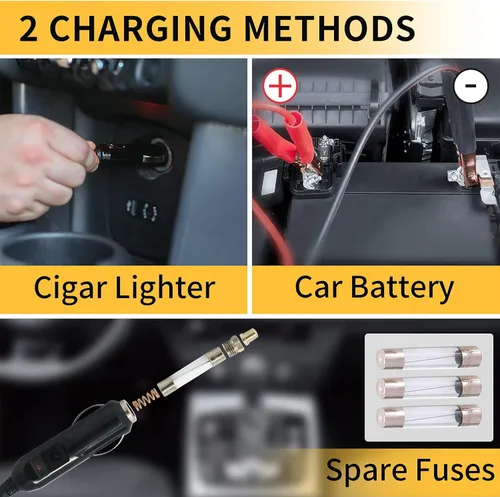 Miniatura 4 de E-HEELP - Gato de tijera eléctrico para auto de 3 toneladas de 12 V con llave de impacto para SUV, sedán y cambio de neumáticos 3T con llave