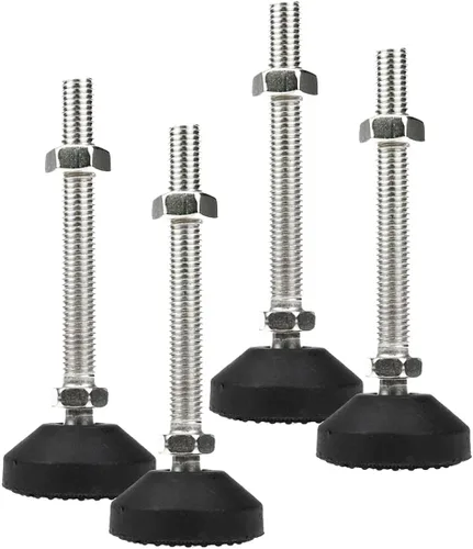 Miniatura 29 de Pies niveladores M8x50mm, capacidad de 2200 libras, deslizadores giratorios ajustables y resistentes, base antideslizante de 1.53 pulgadas