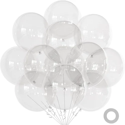 Miniatura 17 de KALOR Globos color morado ceniza de 18 pulgadas, 10 globos de látex mate, globos redondos grandes para bodas, baby shower, fiestas de cumpleaños