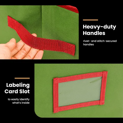 Miniatura 5 de Holiday Cheer Almacenamiento Premium de Adornos Navideños – Contenedor de Almacenamiento Navideño Perfecto para Decoraciones Navideñas y Caja