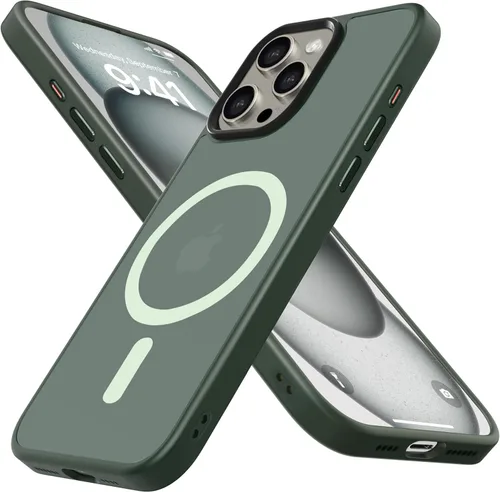 Miniatura 12 de Funda para iPhone 14 ProMax, diseño verde militar para iPhone 14 Pro Max de 6.7 pulgadas, protección contra caídas de grado militar, compatible