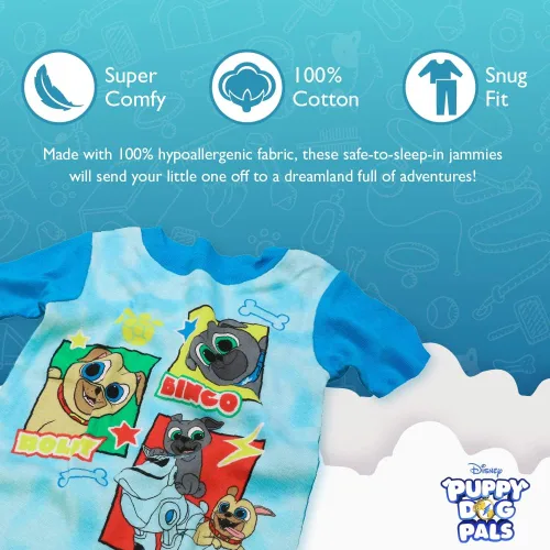 Miniatura 3 de Disney Conjunto de pijama de algodón ajustada de 4 piezas para niño Best Pals
