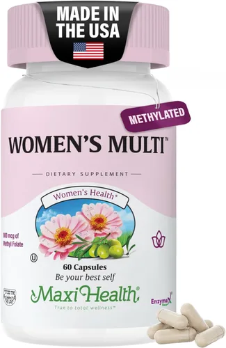 Multivitamínico metilado para mujer con 23 vitaminas clave C, D, B6, B12, calcio, probióticos, biotina y más, energía, piel, uñas y apoyo para la