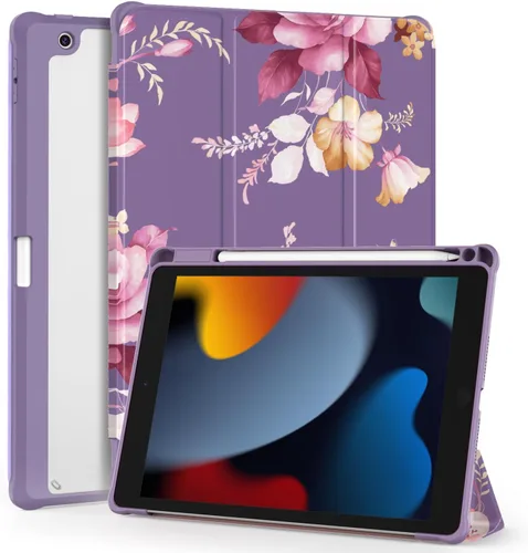 Miniatura 16 de OKP Funda para iPad de 9ª/8ª/7ª Generación (2021/2020/2019), Fundas para iPad de 10.2 pulgadas con Soporte Tríptico, Funda Delgada para iPad