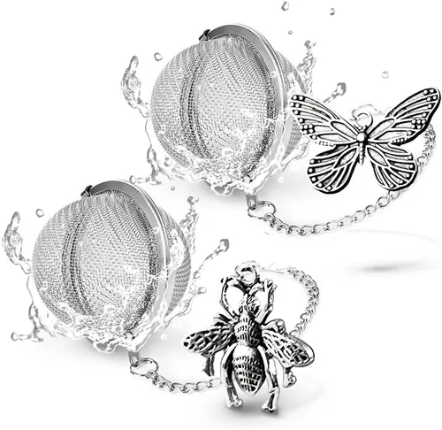Miniatura 9 de 3 infusor de té TeaSanavie Loose Tea Steeper de acero inoxidable de malla fina bola de té de hojas sueltas Infusores de té que brillan