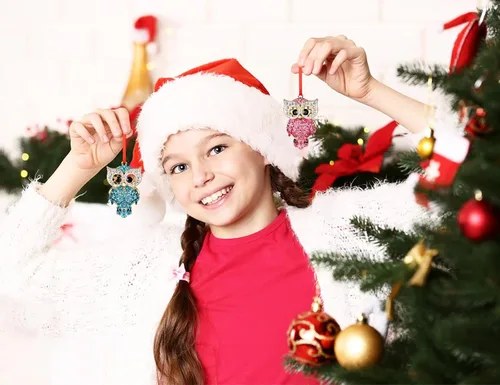 Miniatura 4 de WaaHome Adornos de Navidad de Búho de Metal 2025 - Adornos de Recuerdo de Búho Rosa para Adornos de Árbol de Navidad, Regalos para Mujeres, Niñas