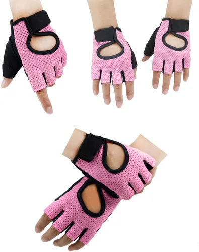 Miniatura 4 de Guantes de fitness para hombres y mujeres, antideslizantes, de silicona, transpirables, guantes de entrenamiento para levantamiento de pesas