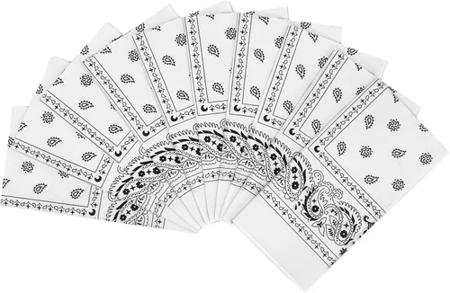 Miniatura 26 de Vamqor - Lote de 10 pañuelos finos de algodón 100 %