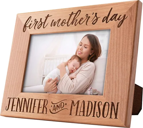 Marco de fotos personalizado para el primer día de la madre, regalos para nueva mamá, nombres, 4 diseños, 2 tamaños, regalo para mamá de hermana,