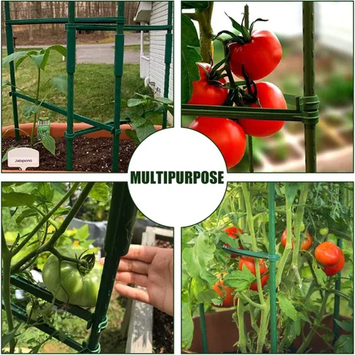 Miniatura 3 de 48 brazos de estaca para jaula de tomate, conectores de enrejado expandibles de 11.8 pulgadas, conectores de estacas de jardín de 0.433 in