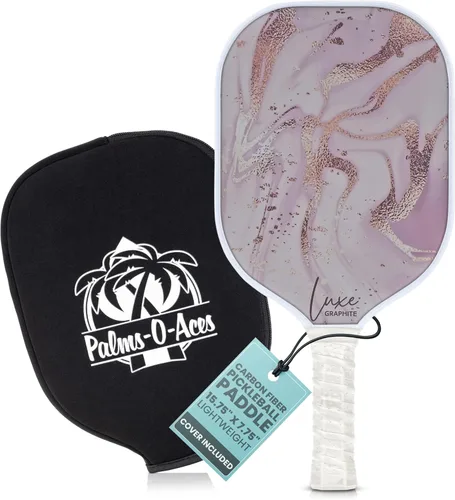Miniatura 14 de Palms-O-Aces Carbon Fiber Pickleball Paddle – USAPA Approved 16mm T700 Graphite Paddle with Textured Spin Surface Lightweight Carbon Fiber Palmas