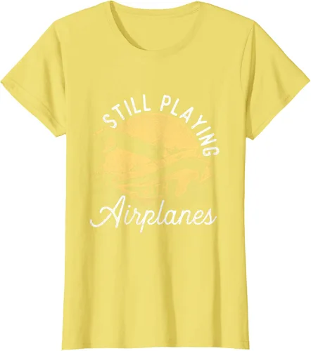 Miniatura 37 de Still Playing With Airplanes - Camiseta de control remoto RC Avión Piloto, Negro