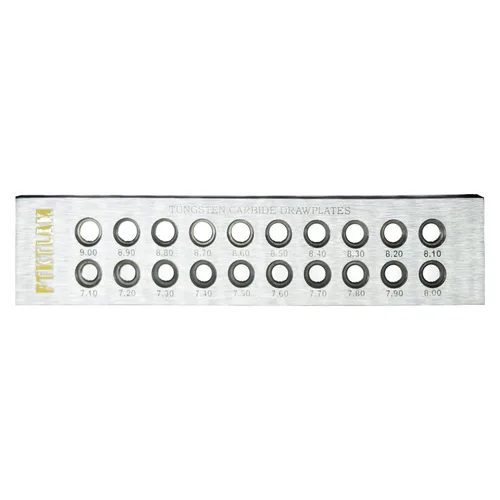 Miniatura 12 de Placa redonda de acero de carburo para joyería para fabricación de alambre de joyería (0.010-0.161 in, 52 agujeros)