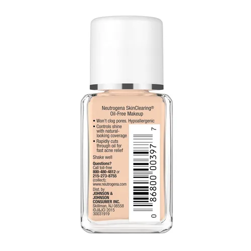Miniatura 14 de Neutrogena SkinClearing - Base líquida sin aceite para combatir el acné y las imperfecciones, con medicamento para el acné de ácido salicílico al 40