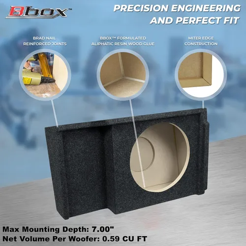 Miniatura 4 de Atrend Bbox Caja Individual Sellada de Subwoofer de 12 Pulgadas - Cajas de Subwoofer Selladas Accu-Tuned - Caja de Subwoofer que Mejora la Calidad