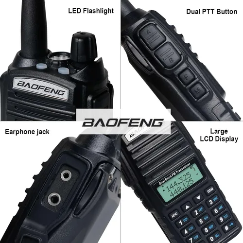 Miniatura 5 de BaoFeng Radio BaoFeng UV-82 Radio de jamón 144-148/420-450Mhz Radio de 2 vías con cable de programación FTDI de largo alcance de doble banda Radio