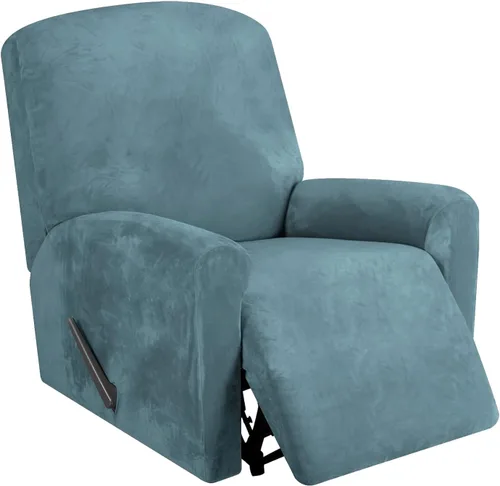 Miniatura 14 de FestiCorp Fundas para sillón reclinable de terciopelo real, 4 piezas de fundas para sillón reclinable pequeño Lazy Boy, fundas elásticas para sofá