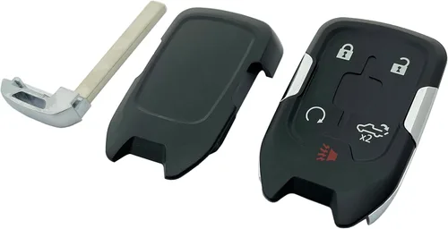 Miniatura 6 de Funda para llave inteligente para Chevy Silverado GMC Sierra 315MHz Entrada sin llave Reemplazo remoto HYQ1AA (con Chip, 5 Botones)