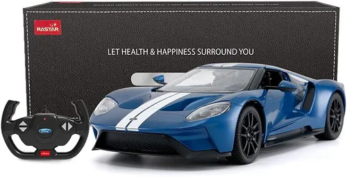 Miniatura 8 de RASTAR Auto RC 1/14 Ford GT Control remoto RC Race Toy Car para niños, puertas abiertas por manual, azul (2.4 GHz)