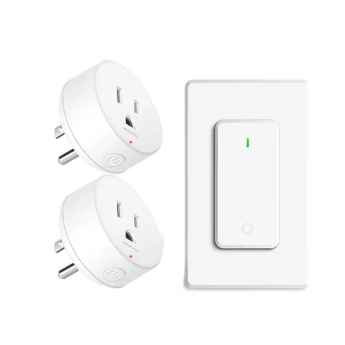 Miniatura 28 de Toma de control remoto, interruptor de luz y enchufe remoto greencycle con interruptor de luz inalámbrico, rango de 500 pies, no necesita cableado