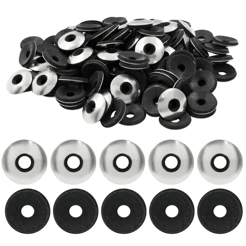 Miniatura 9 de Biaungdo 60 piezas de arandelas de neopreno de 1/4" x 1", arandelas de sello de neopreno EPDM de acero inoxidable, kit de surtido de juntas de goma