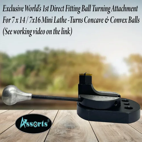 Miniatura 3 de Accesorio de torneado de bolas para mini tornos de 7 x 14 y 7 x 16 Herramienta de precisión gira bolas de metal cóncavas y convexas Caja