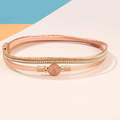 Miniatura 6 de Pulseras bohemias de cuero con cierre magnético para mujer, Cuero sintético