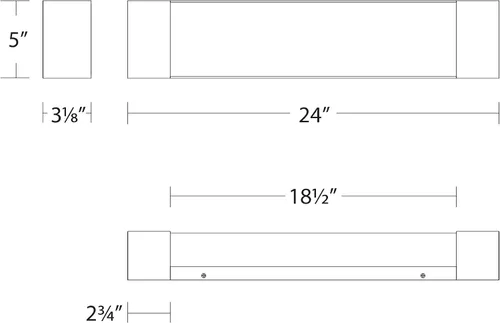 Miniatura 2 de Darcy - Lámpara LED de pared o tocador de baño de 24 pulgadas, 3000 K, en níquel cepillado