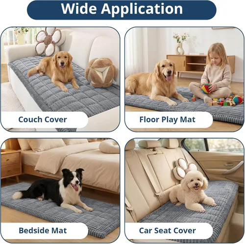 Miniatura 2 de OstepDecor Funda de sofá para perros, funda de sofá lavable antideslizante para mascotas, funda de sofá suave para sofá, sofá biplaza y seccional