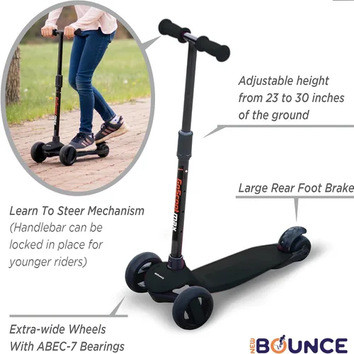 Miniatura 2 de New-Bounce Scooters para niños pequeños – Scooter de 3 ruedas para niños con manubrio ajustable – El GoScoot MAX es perfecto para niños y niños