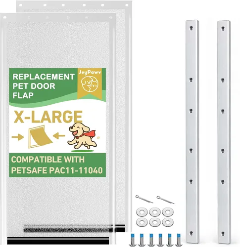 Miniatura 20 de Solapas grandes de repuesto para puerta con soporte de metal, tornillos y arandelas de acero inoxidable 304, compatibles con PetSafe Freedom