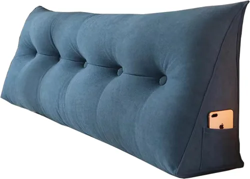 Miniatura 6 de Almohada de cuña para cabecera para dormir, almohadas de descanso de espalda con funda extraíble, almohada de lectura triangular para sentarse