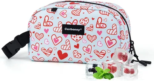 Miniatura 38 de Bolsa de almuerzo enfriadora - Congelable y aislada para viajes, niños/adultos, apta para yogur Rosa