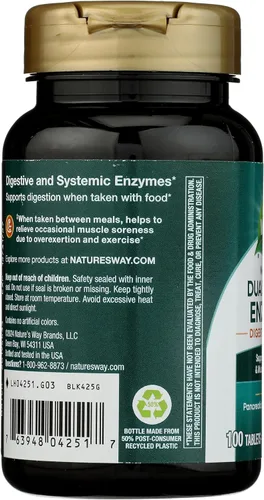 Miniatura 6 de Nature's Way La megacima, enzimas pancreáticas y sistémicas*, alivia el dolor muscular ocasional debido al sobreesfuerzo y el ejercicio*, soporte