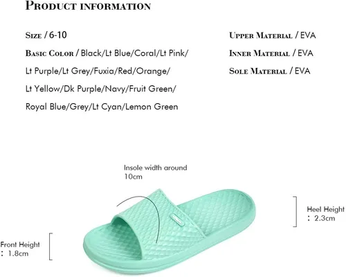 Miniatura 7 de FUNKYMONKEY - Pantuflas de baño antideslizantes para mujer, uso interior o playa.