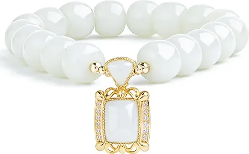 Miniatura 13 de Pulsera de la suerte para mujeres y hombres, juego de pulseras coloridas de cuentas de ágata retro, energía positiva, protección y buena fortuna