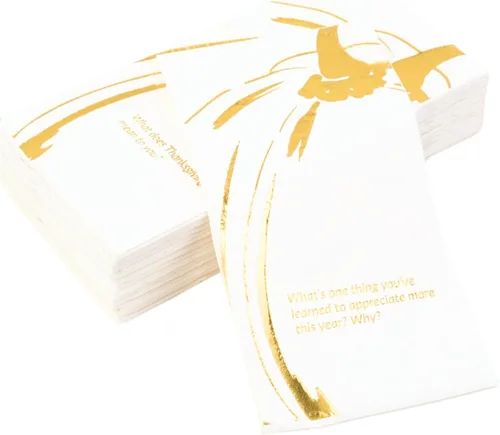 Miniatura 7 de COTIER - Paquete de 20 servilletas de inicio de conversación de Navidad, servilletas de papel de 3 capas de alta calidad con diseño de lámina