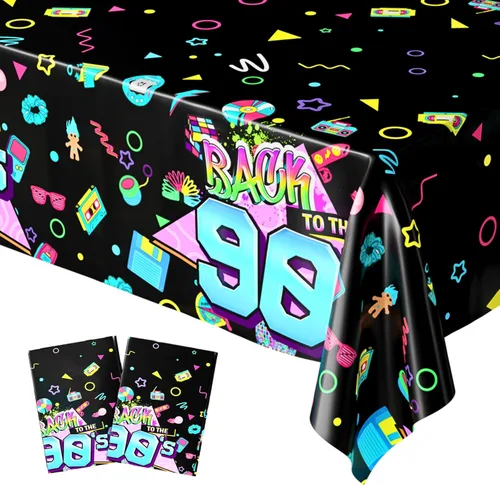 Miniatura 25 de Blue Orchards Fundas de mesa de caramelo (paquete de 3) – 54 x 108 pulgadas XL – Mantel, suministros de fiesta, decoraciones, fiesta de cumpleaños