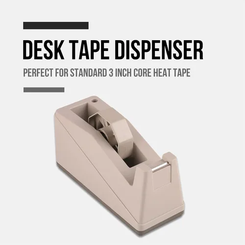 Miniatura 5 de Lichamp Paquete de 10 unidades de cinta adhesiva beige y soporte dispensador de cinta de escritorio con núcleo grande de 3 pulgadas para cinta