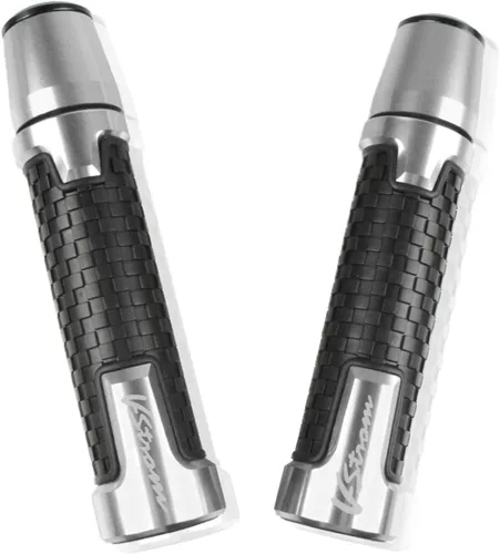 Miniatura 8 de Motocicleta para Suzuki V-Strom 650 V-Strom650 VStrom 1000 DL1000 CNC Perillas de motocicleta antideslizantes para scooter, extremos de mango de Gris