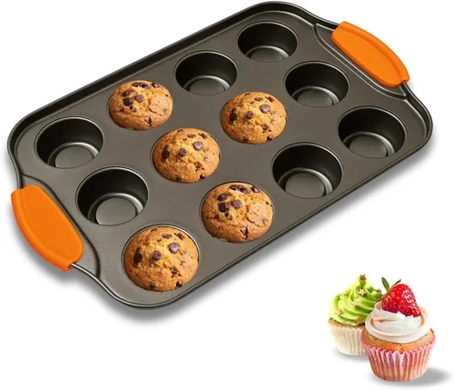 Miniatura 13 de Mini moldes para hornear – Sartenes antiadherentes para hornear pasteles caseros, molde de acero al carbono para pan de plátano, pastel de carne