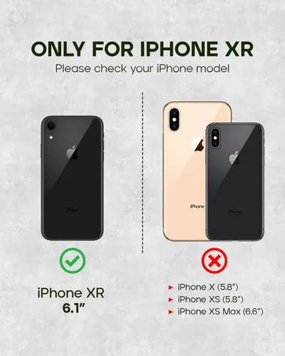 Miniatura 2 de Porter Riley - Funda de cuero para iPhone XR. Funda de piel auténtica premium con ranuras para tarjetas, soporte horizontal, marco duradero