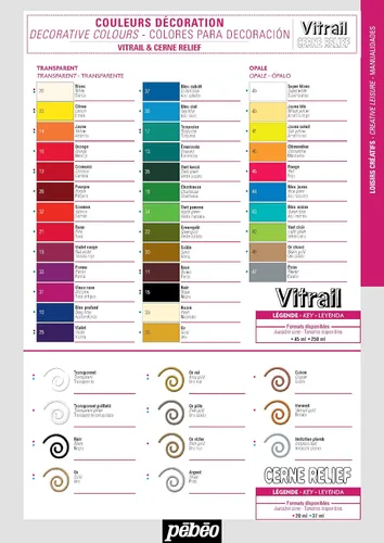 Miniatura 10 de Pebeo Vitrail, pintura efecto vitral, botella de 8.5 fl oz, color azul oscuro