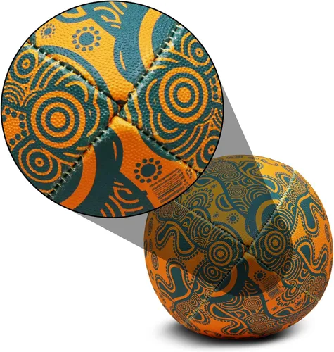 Miniatura 6 de Gilbert Australia Wallabies - Soporte de pelota de rugby indígena talla 5 con licencia