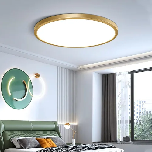 Miniatura 8 de Paquete de 2 lámparas LED de techo empotradas de 12 pulgadas, luz blanca diurna de 5000 K, 24 W 3200 LM, luces de techo planas redondas, luminosas
