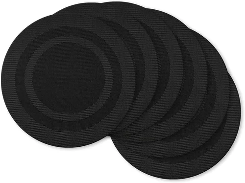 Miniatura 17 de DII PVC Tabletop Collection Woven Indoor / Outdoor - Juego de manteles individuales, 13x17.25, aguamarina, 6 piezas