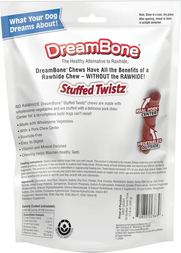 Miniatura 2 de DreamBone Twistz relleno de 10 unidades, masticables sin cuero crudo