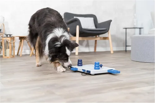 Miniatura 4 de TRIXIE Tablero Giratorio Juguete Interactivo de Actividad para Perros, Juego de Rompecabezas de Comida Nivel 2, Dispensador de Premios que Desafía