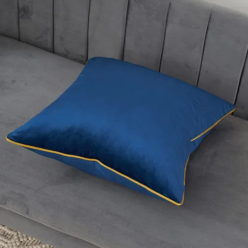 Miniatura 2 de Avigers - Funda de cojín cuadrada de 60 x 60 cm, diseño sólido azul marino, funda de cojín decorativa, moderna de lujo, para sofá, sala de estar